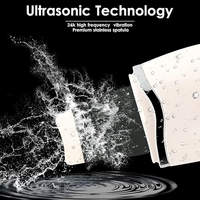 3-in-1 Ultrasonic Facial Skin Scrubber Removes blackheads, dead skin, and dirt