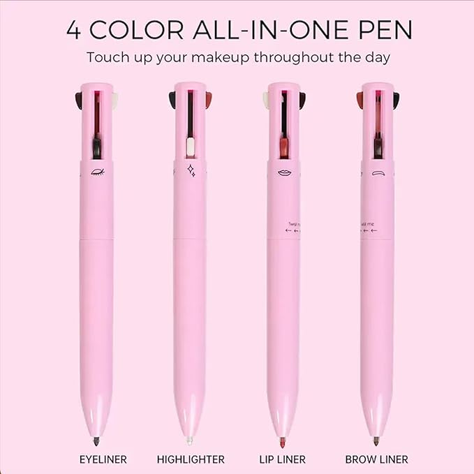 Touch Up 4-in-1 Makeup Pen (Eye Liner, Brow Liner, Lip Liner, & Highlighter) by Katelia Beauty