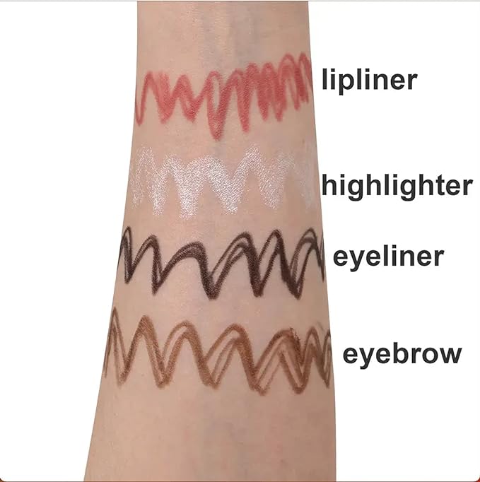 Touch Up 4-in-1 Makeup Pen (Eye Liner, Brow Liner, Lip Liner, & Highlighter) by Katelia Beauty