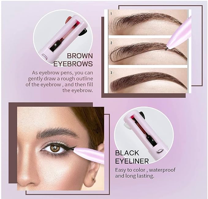 Touch Up 4-in-1 Makeup Pen (Eye Liner, Brow Liner, Lip Liner, & Highlighter) by Katelia Beauty