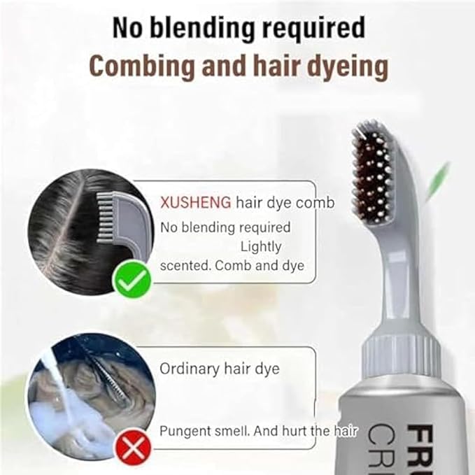 كريم صبغة الشعر بالفاكهة السوداء من إيلهو، صبغة شعر طبيعية بالفاكهة، صبغة شعر لتغطية الشعر الرمادي، للرجال والنساء (أسود)