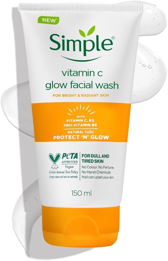 Simple - Glow Facial Wash (Original) Vitamin C Soap Free 150ml
