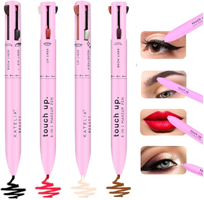 Touch Up 4-in-1 Makeup Pen (Eye Liner, Brow Liner, Lip Liner, & Highlighter) by Katelia Beauty