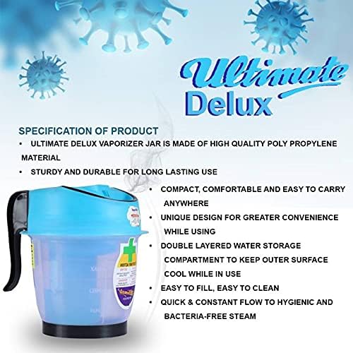 Crescent Steamer with Double Protection Vaporizer Steamer for Cough and Cold,