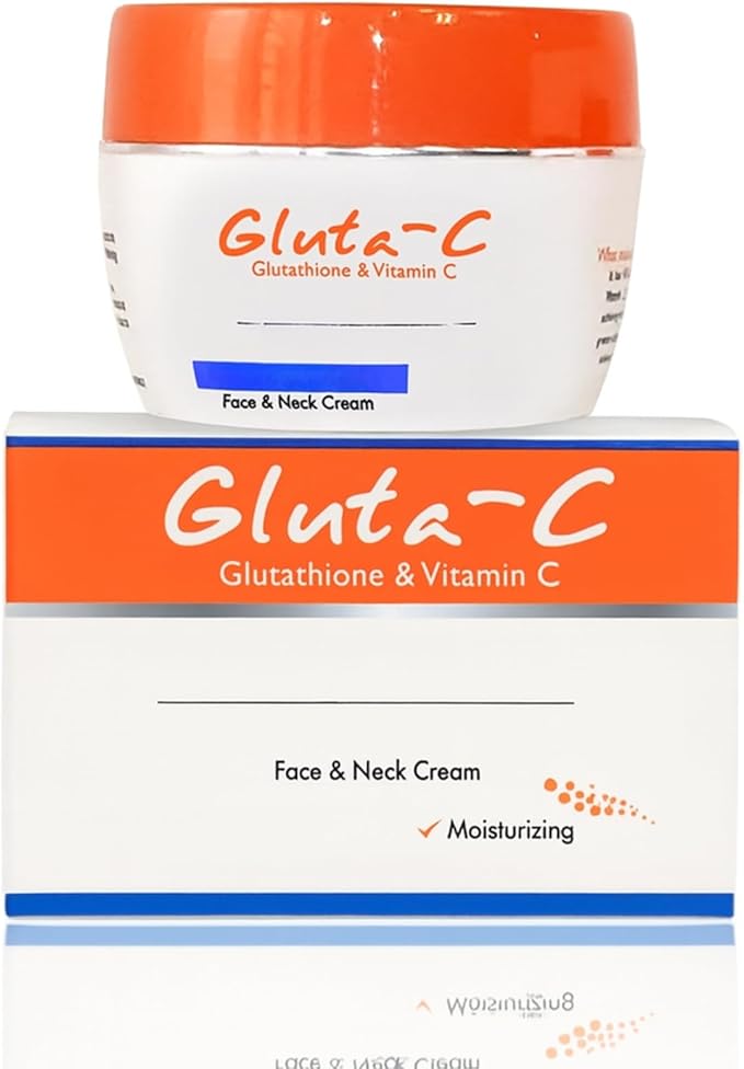 جلوتا سي - كريم تبييض الوجه والرقبة بالجلوتاثيون وفيتامين سي مع نظام كوجيك بلس+