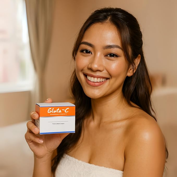جلوتا سي - كريم تبييض الوجه والرقبة بالجلوتاثيون وفيتامين سي مع نظام كوجيك بلس+