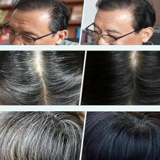 كريم صبغة الشعر بالفاكهة السوداء من إيلهو، صبغة شعر طبيعية بالفاكهة، صبغة شعر لتغطية الشعر الرمادي، للرجال والنساء (أسود)