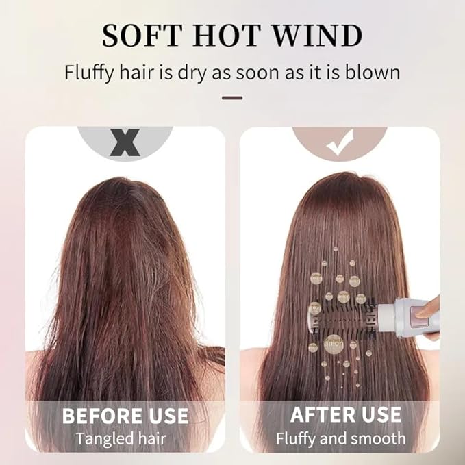 DSP 2-in-1 Rotating Air Styler, Multiple Heat Settings Professional Hot Air Multi-Styler