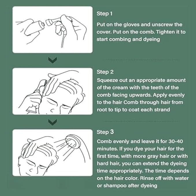 كريم صبغة الشعر بالفاكهة السوداء من إيلهو، صبغة شعر طبيعية بالفاكهة، صبغة شعر لتغطية الشعر الرمادي، للرجال والنساء (أسود)