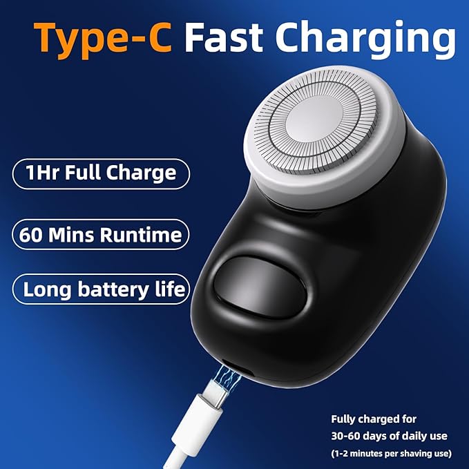 ماكينة حلاقة كهربائية صغيرة الحجم، ماكينة حلاقة كهربائية بحجم الجيب للرجال والنساء،