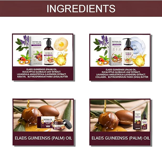 EELHOE - Batana Oil Hair Care Set 4 pieces  (Original)
