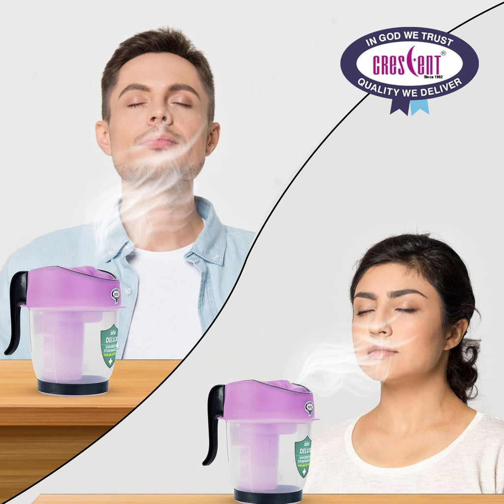 Crescent Steamer with Double Protection Vaporizer Steamer for Cough and Cold,