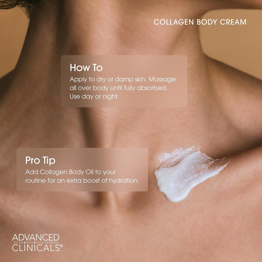 Advanced Clinicals - Spa Size Collagen Skin Rescue Cream Hydrate, Moisturize, Lift, Firm.