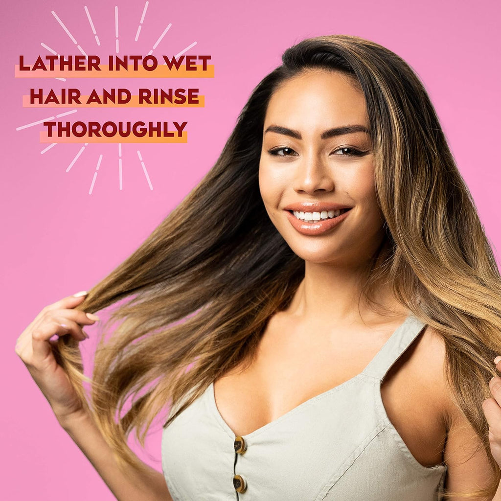 OGX -Keratin Smoothing Oil Shampoo+ Frizz-Free, 5 in 1, for Frizzy Hair, Shiny Hair 385ml