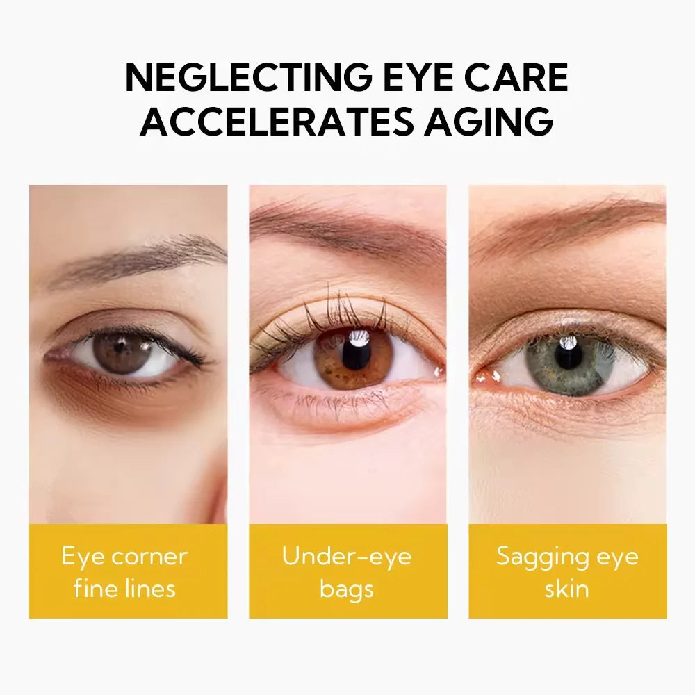 LANBENA - رقعة جل للعين بتركيبة مرطبة من الذهب عيار 24 قيراطًا