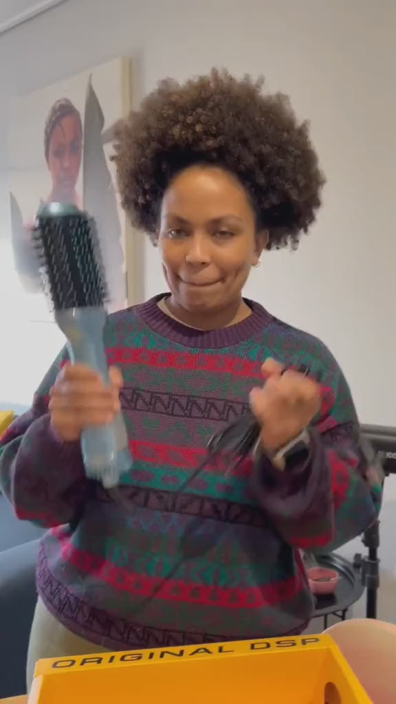 مصفف شعر دوار 2 في 1 من DSP، إعدادات حرارة متعددة، مصفف شعر احترافي متعدد الوظائف بالهواء الساخن