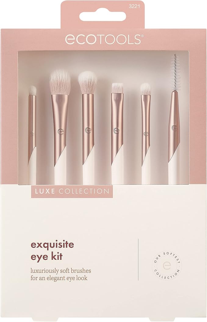 EcoTools Luxe Exquisite Eye Makeup Brush Kit, 6 Piece Set