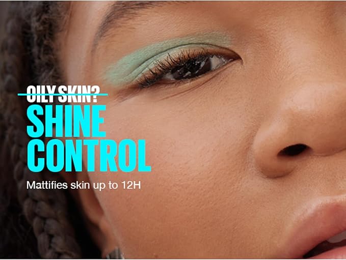 كريم أساس سائل من مايبيلين فيت مي مطفي وخالي من المسام، لون أسمر غني، 1 أونصة سائلة، خالي من الزيوت