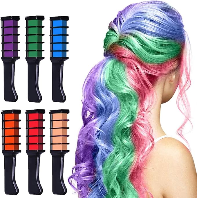 HairChalk Instant Hair Color changing Comb Set( Pack of 6)