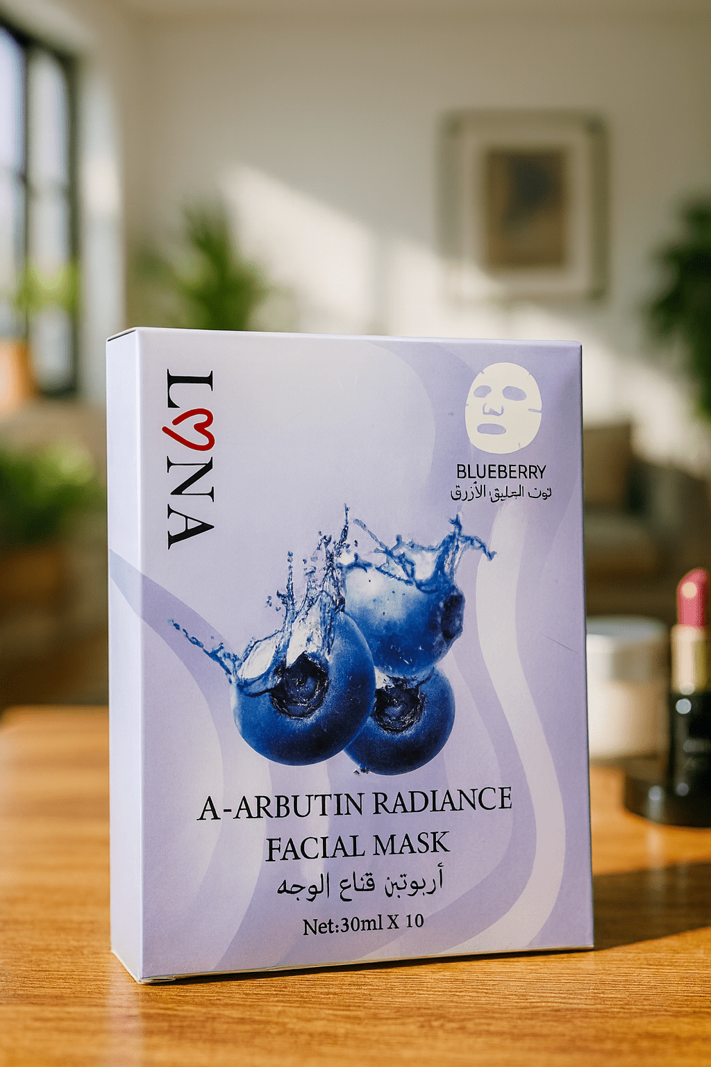 لونا - قناع الوجه المتألق بالأربوتين 30 مل × 10 أوراق