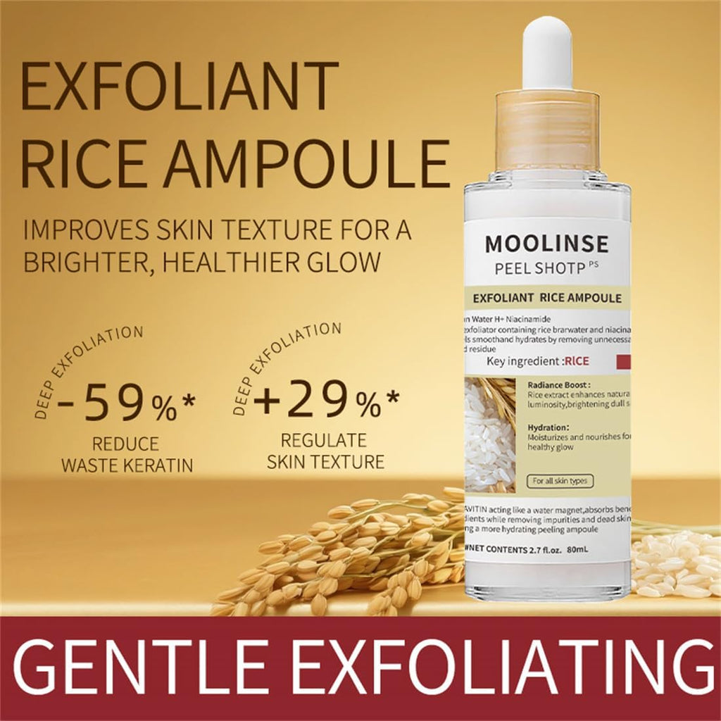 Moolinse Peel Shot P5 Exfoliant Ampoule Face Korean Skin Care (Pack of 2)