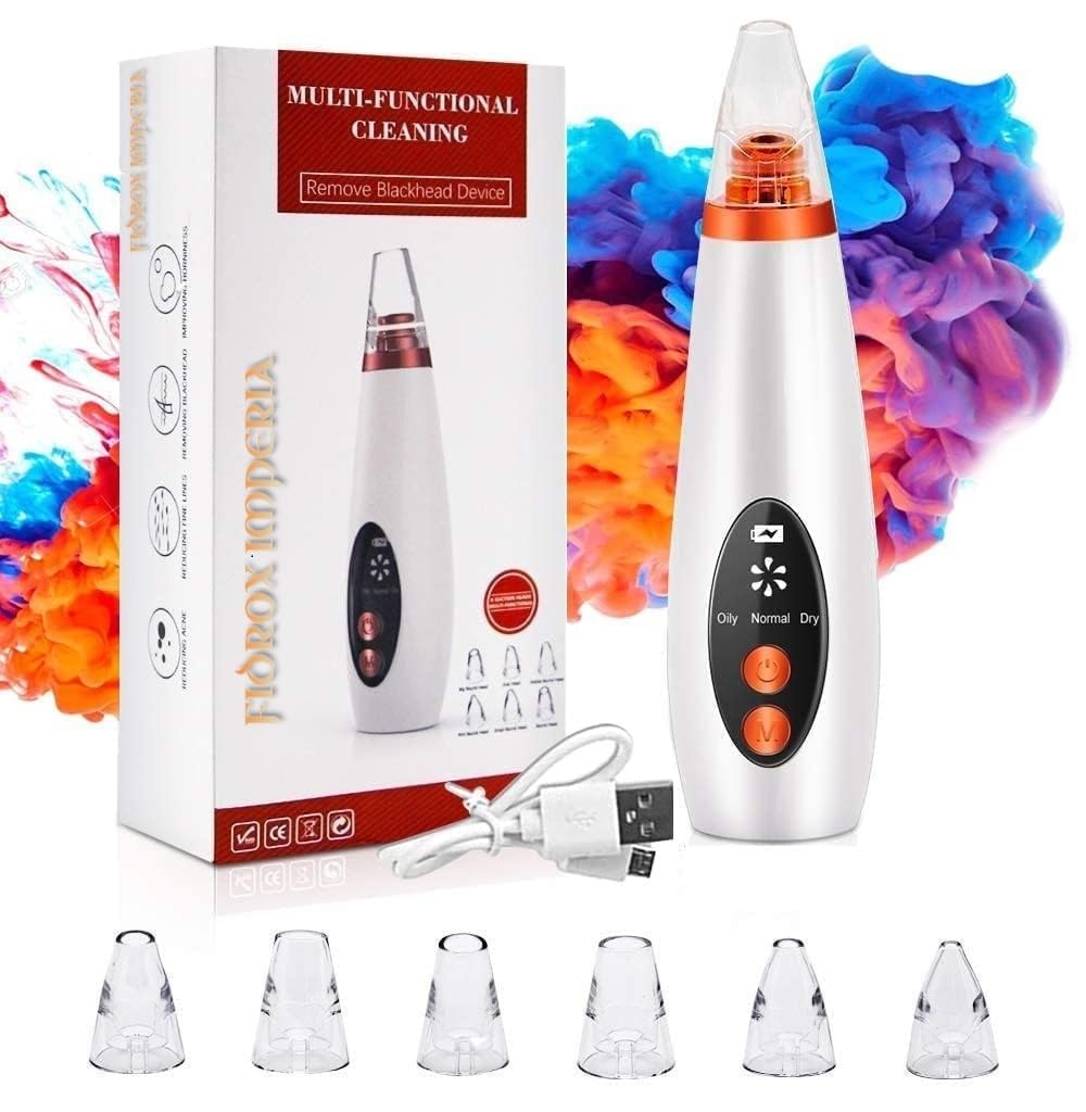 Multi-Functional Cleaning Remove Blackhead Device 6 Suction Heads