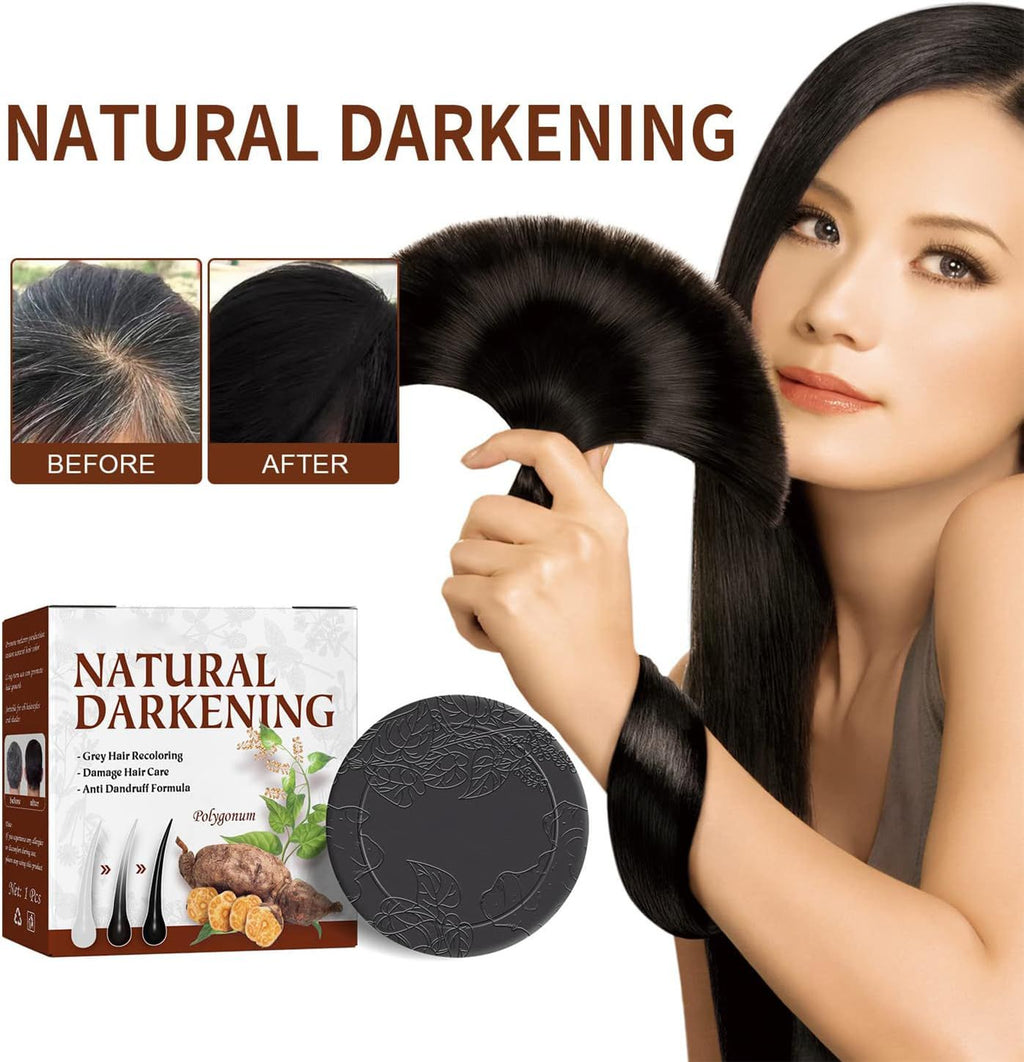 Natural Darkening Polygonum Multiflorum Hair Darkening Shampoo Bar Organic