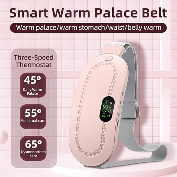 Portable Heating Pad, for Menstrual Cramps and Relief Stomach, Period Belt 3 heating levels
