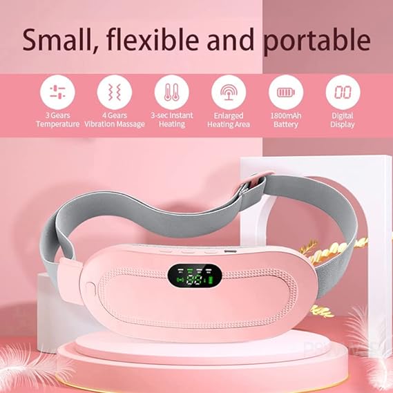 Portable Heating Pad, for Menstrual Cramps and Relief Stomach, Period Belt 3 heating levels