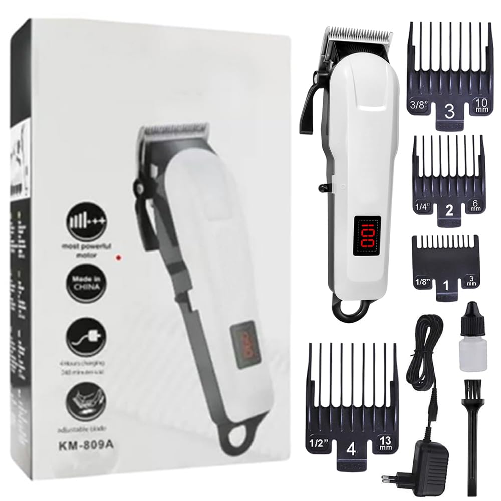 Professional Cordless Hair Clipper A heavy-duty rechargeable clipper with a powerful motor