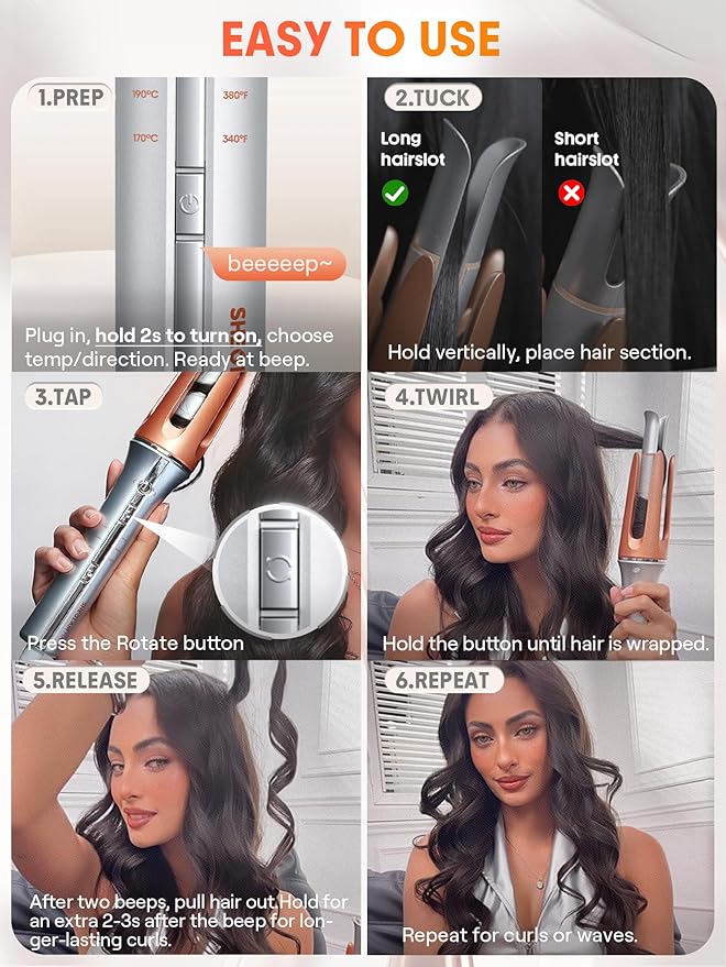 SHEGLAM Automatic Curling Iron One-Touch Instant Curler (Original) ©