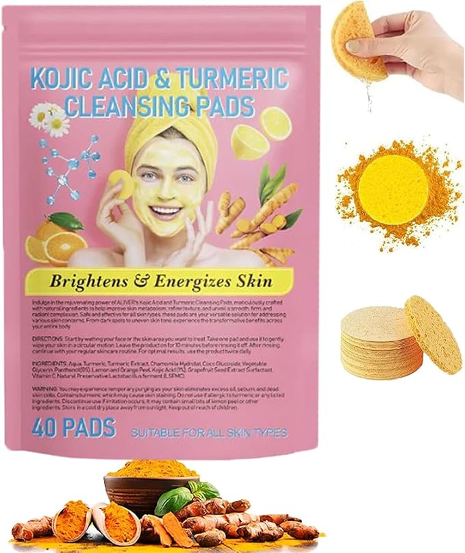 Turmeric Kojic Acid Cleansing Pads - pack 40 Count