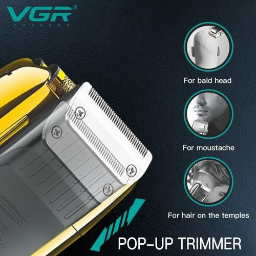 VGR - Professional Premium Cordless Rechargeable Foil Shaver For Men With Pop-Up Trimmer